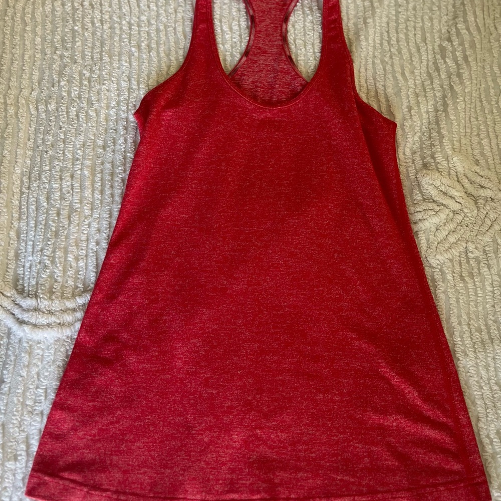 Lululemon Athletica Red Backless Sleeveless Tank Top